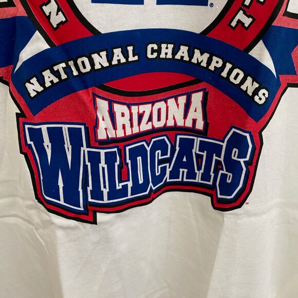 Starter Vintage 90s Arizona Wildcats 1997 NCAA Basketball Champions T-Shirt Sz L - Picture 5 of 15